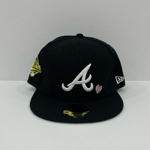 Atlanta Braves New Era team heart love hustle game fitted hat